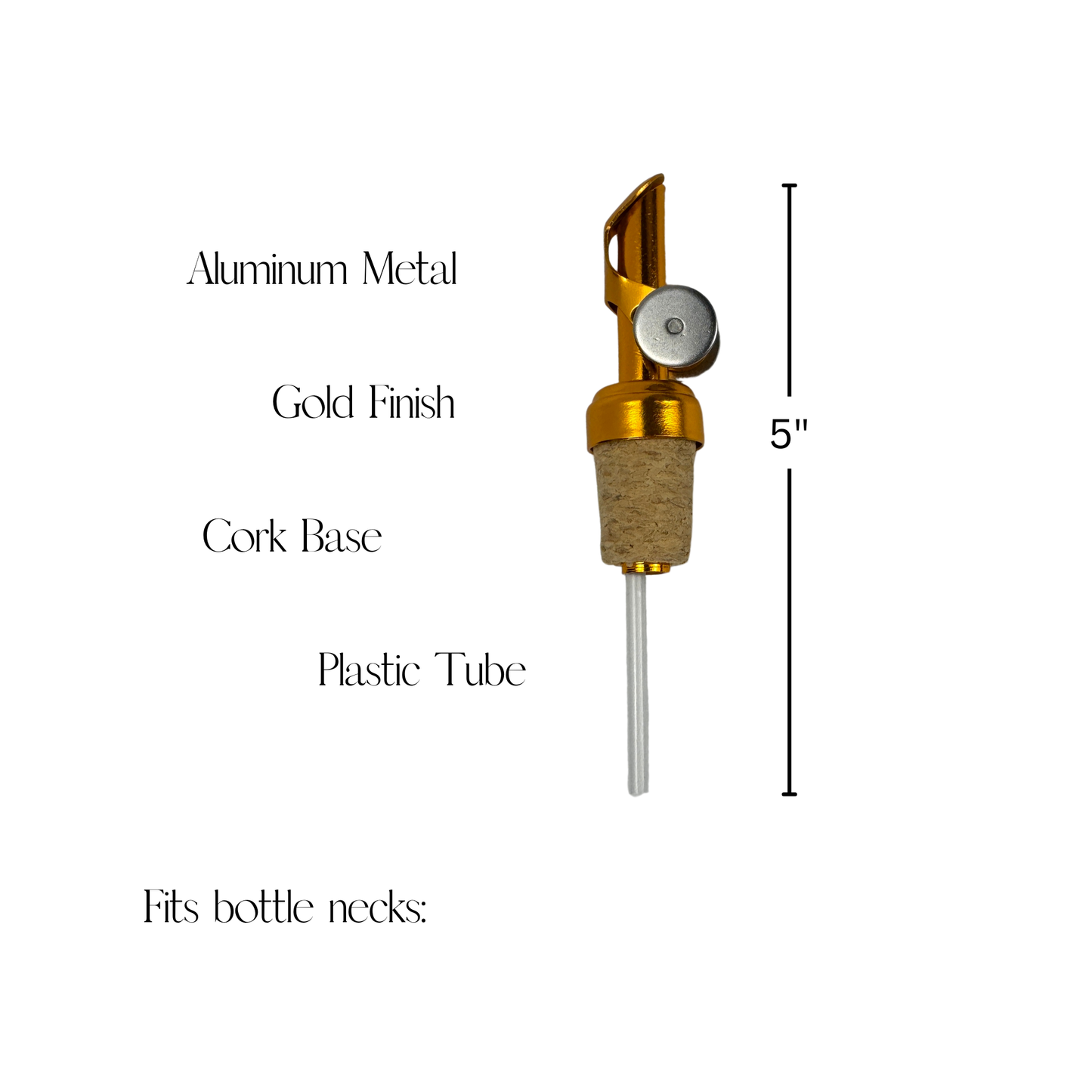 Metal Weighted Pour Spouts | Gold Cork